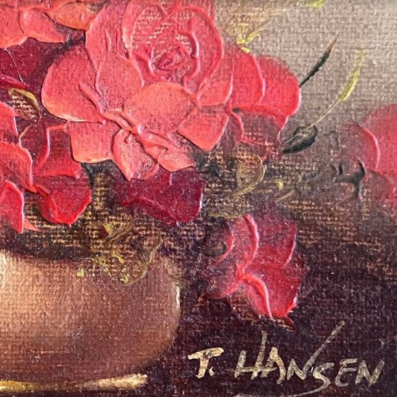Original Floral Botanical Oil Painting by T. Hansen - Picture 5 of 7